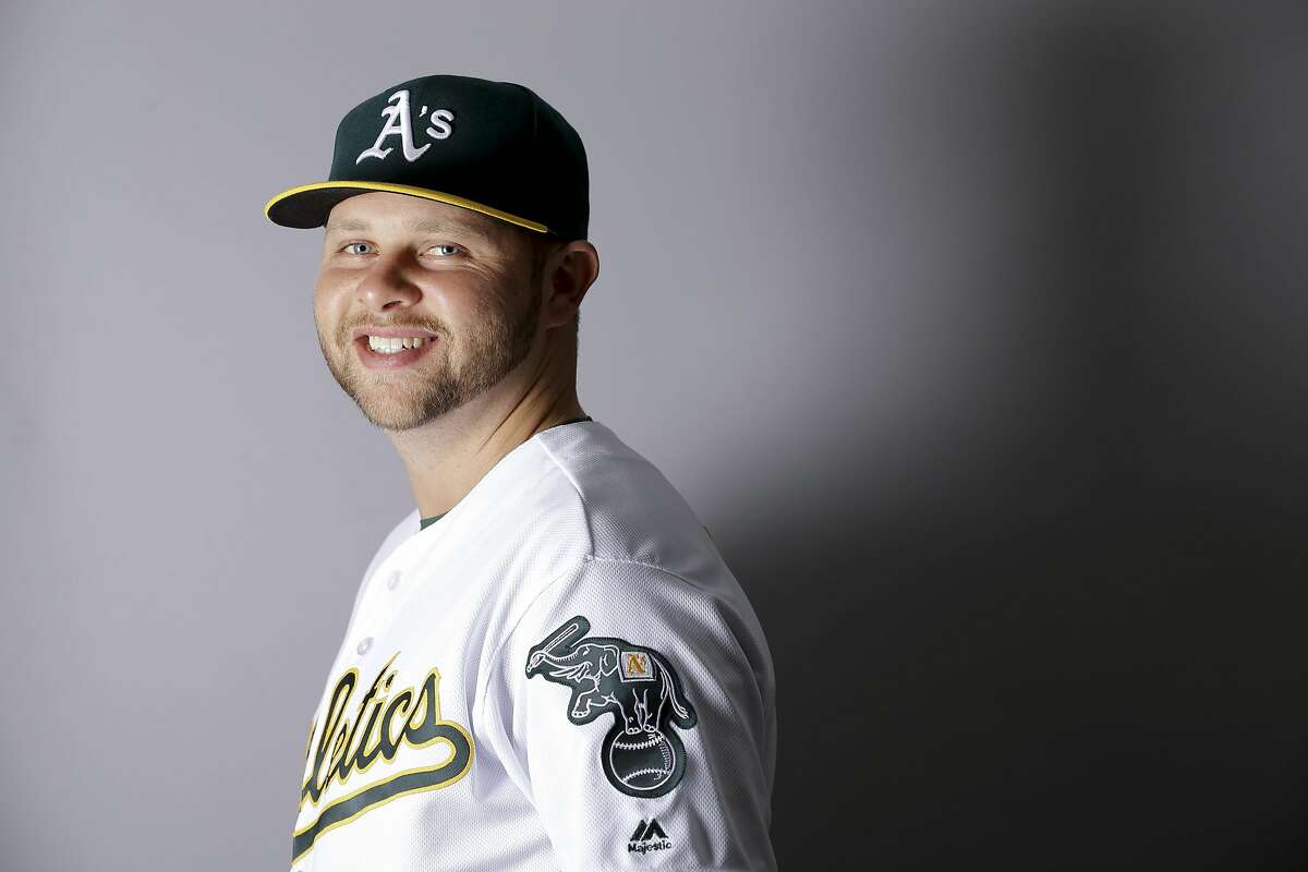 This is a 2016 photo of Jesse Hahn of the Oakland Athletics baseball team. This image reflects the Oakland Athletics active roster as of Monday, Feb. 29, 2016, when this image was taken. (AP Photo/Chris Carlson)
