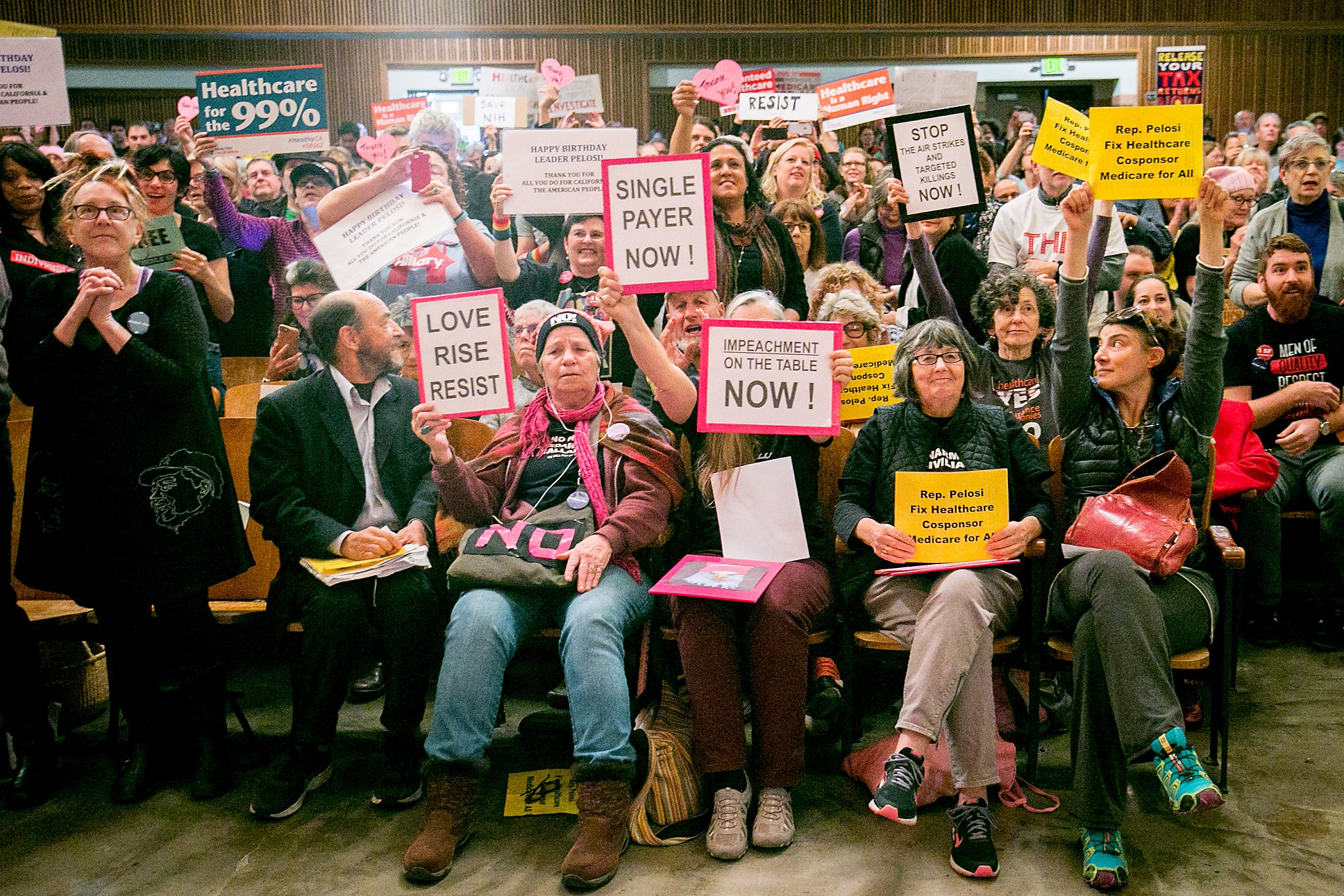 Political events in the Bay Area signmaking event, tax march