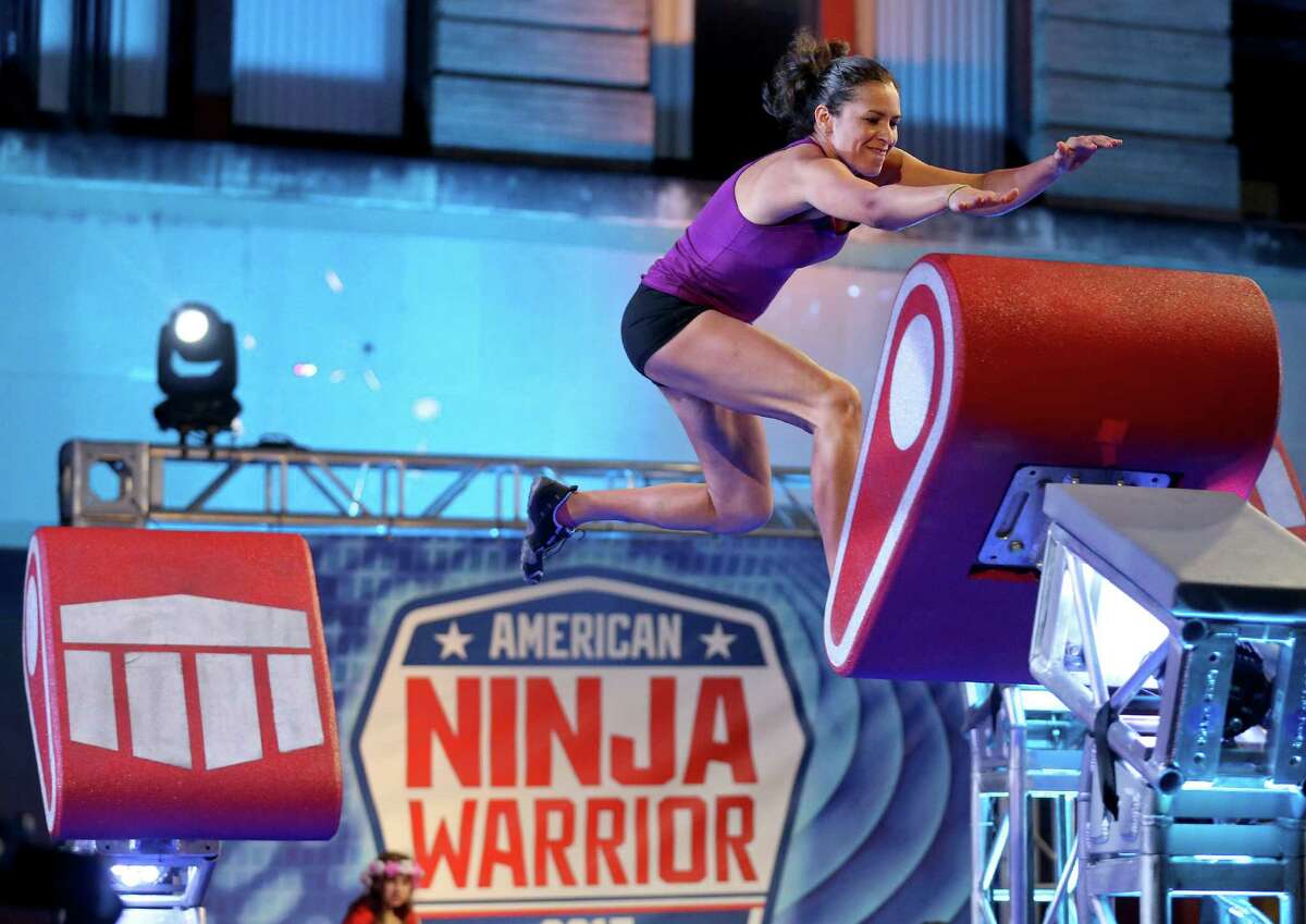 American Ninja Warrior San Antonio competitor Catherine Risinger runs the course.