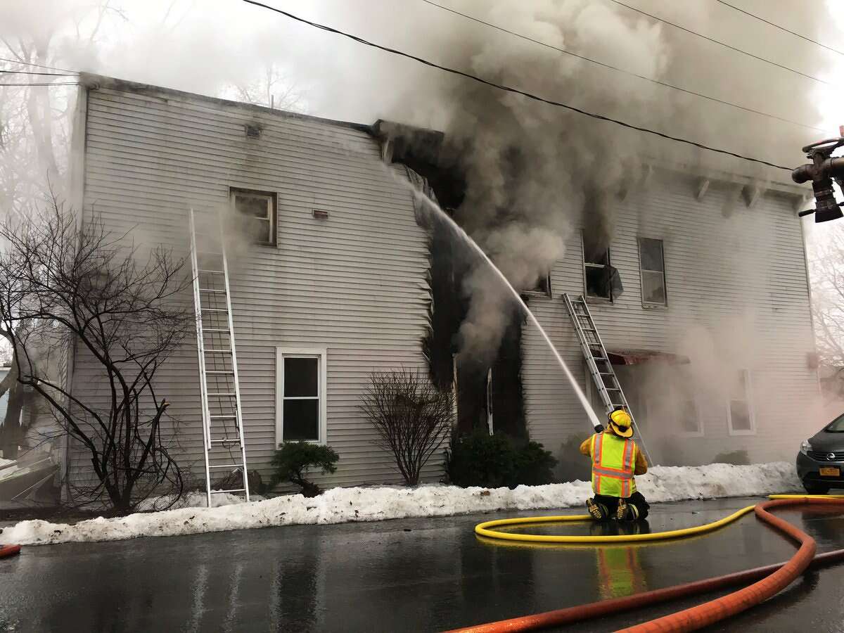 Firefighters battle flames in Waterford