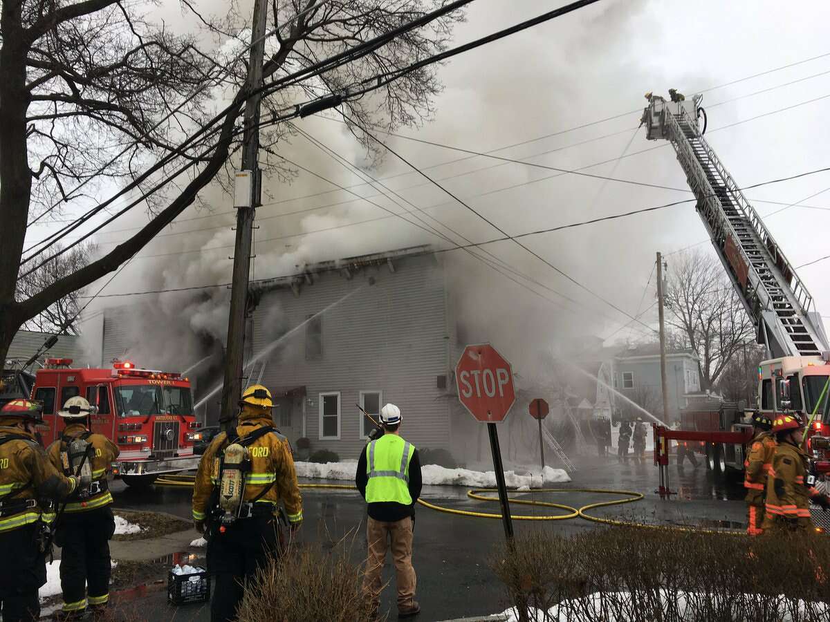 Firefighters battle flames in Waterford
