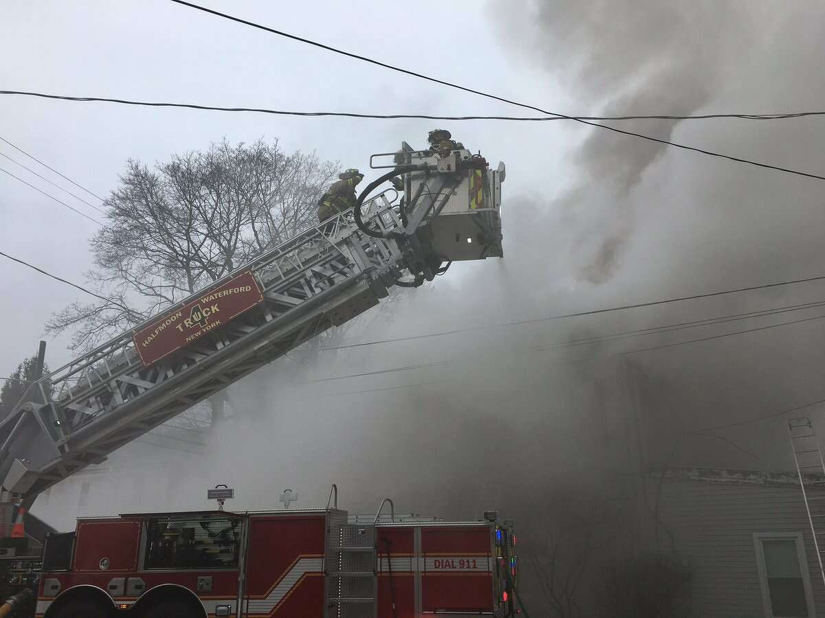 Firefighters battle flames in Waterford