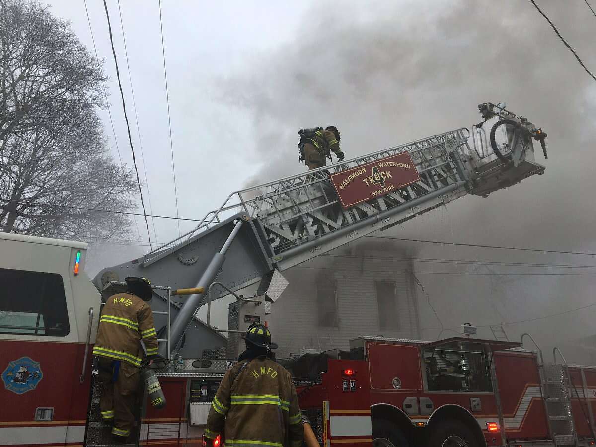 Firefighters battle flames in Waterford