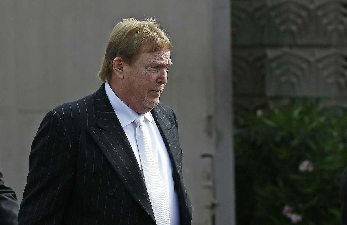 Oakland Raiders owner Mark Davis arrives for a morning meeting of owners at the NFL annual meetings on March 27, 2017, in Phoenix.