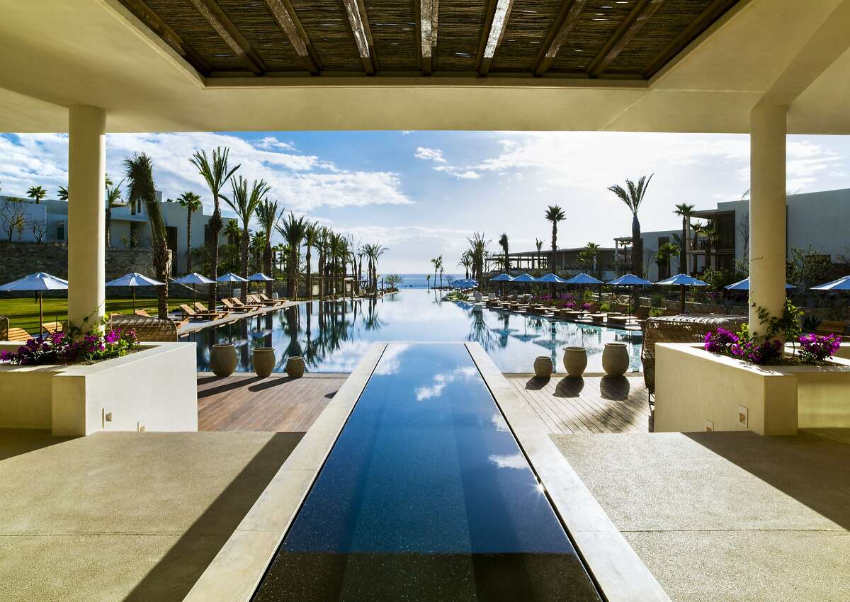 The three-tiered, 150-yard pool at Chileno Bay Resort and Residences offers separate areas for children, families and adults.