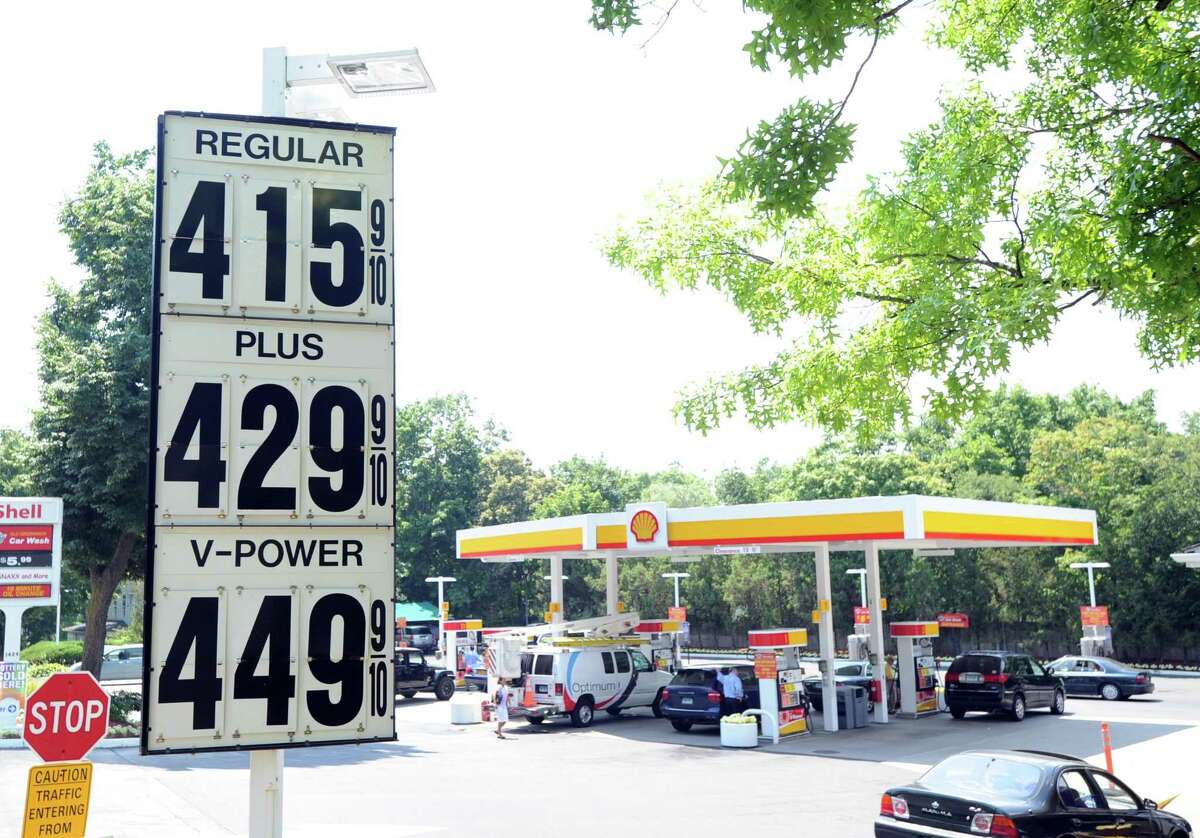 Gas prices range from $4.15 to $4.49 per gallon at the Shell station at 1429 E. Putnam Ave. in Old Greenwich, Wednesday, July 17, 2013.