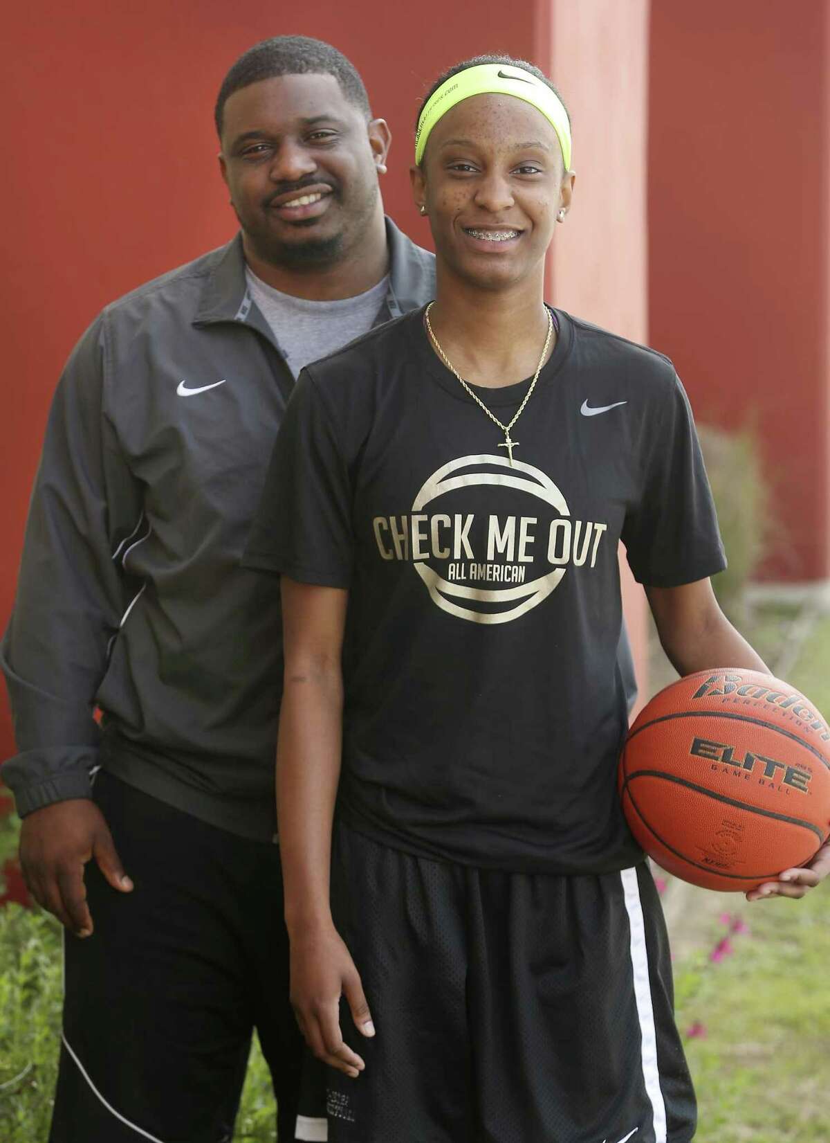 Wagner senior Kiana Williams and her half brother, Chancy Campbell, pose together on March 15, 2017. Williams, a Stanford signee, has been selected to play in the prestigious McDonald’s All-American Game on March 29 in Chicago.