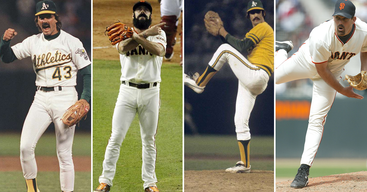 A's greats Rollie Fingers, Dennis Eckersley matched with their