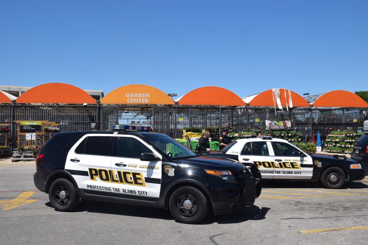 Police arrested a man Wednesday after he assaulted a Home Depot employee while trying to make off with a handful of power drills.