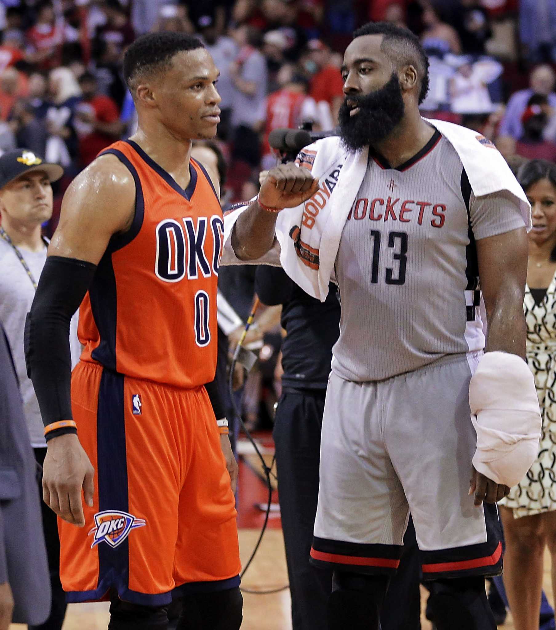 James Harden Russell Westbrook Thrill Show To Continue In Playoff Series