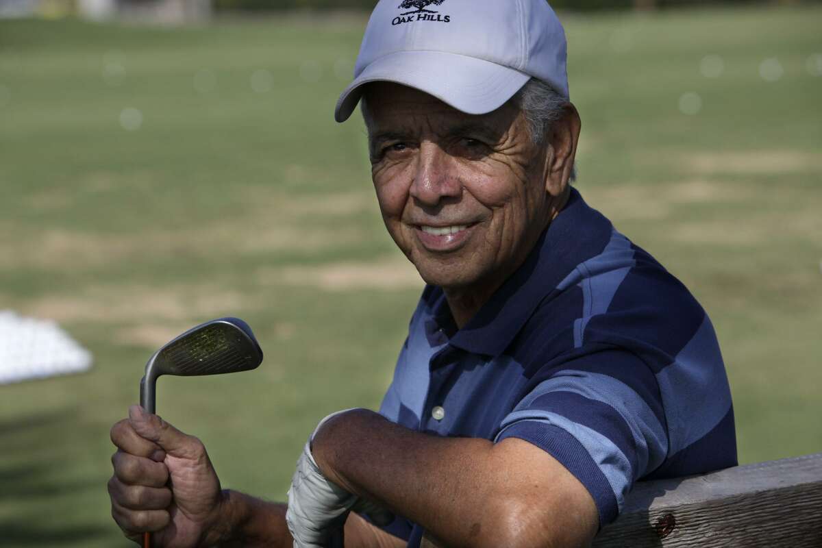 A portrait of Ray Cevallos, cancer survivor and former San Antonio senior golf champion at the Oak Hills Country Club, Tuesday, July 28, 2009. JERRY LARA/glara@express-news.net