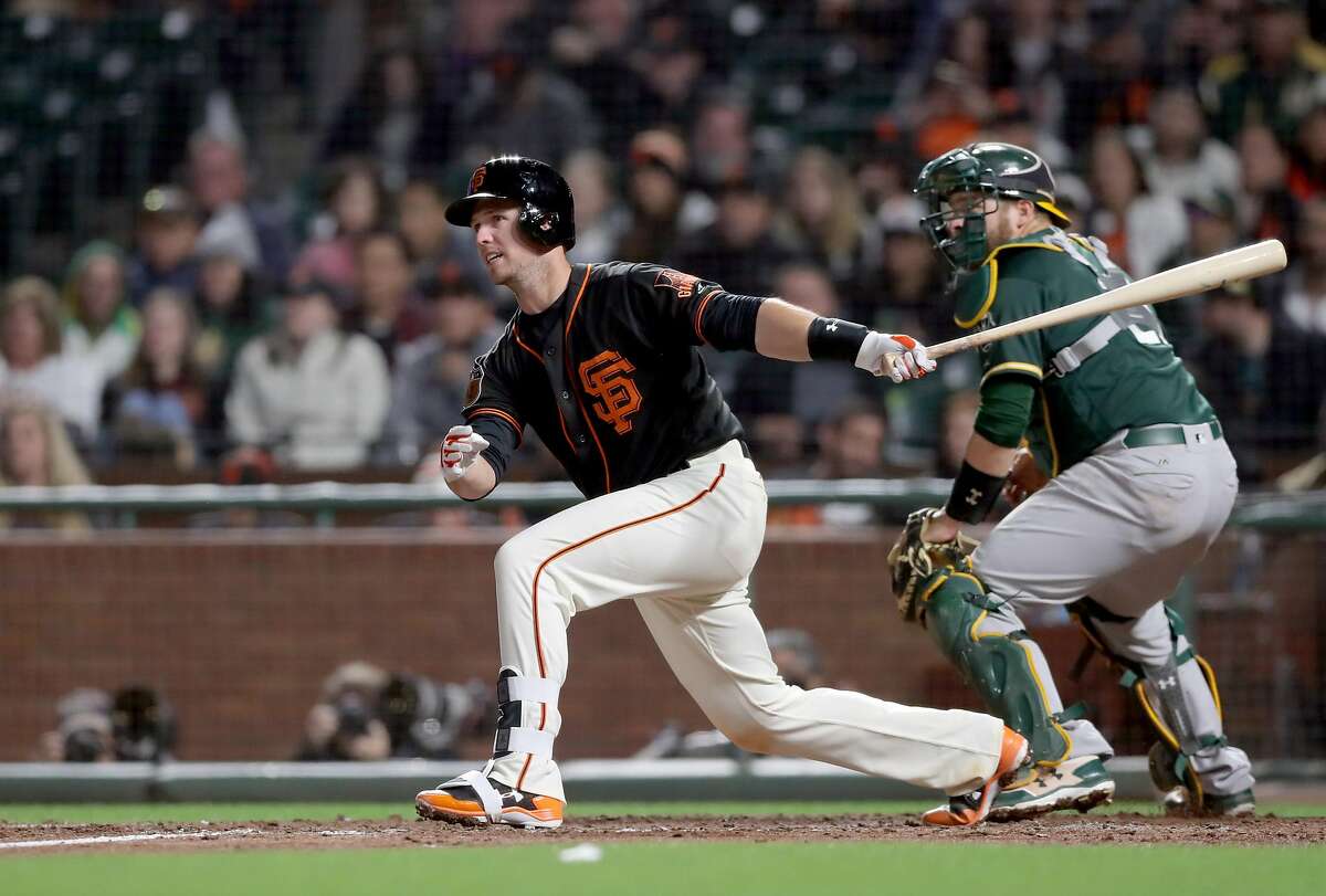 Giants' Buster Posey 'doing fine' after hit in head by pitch