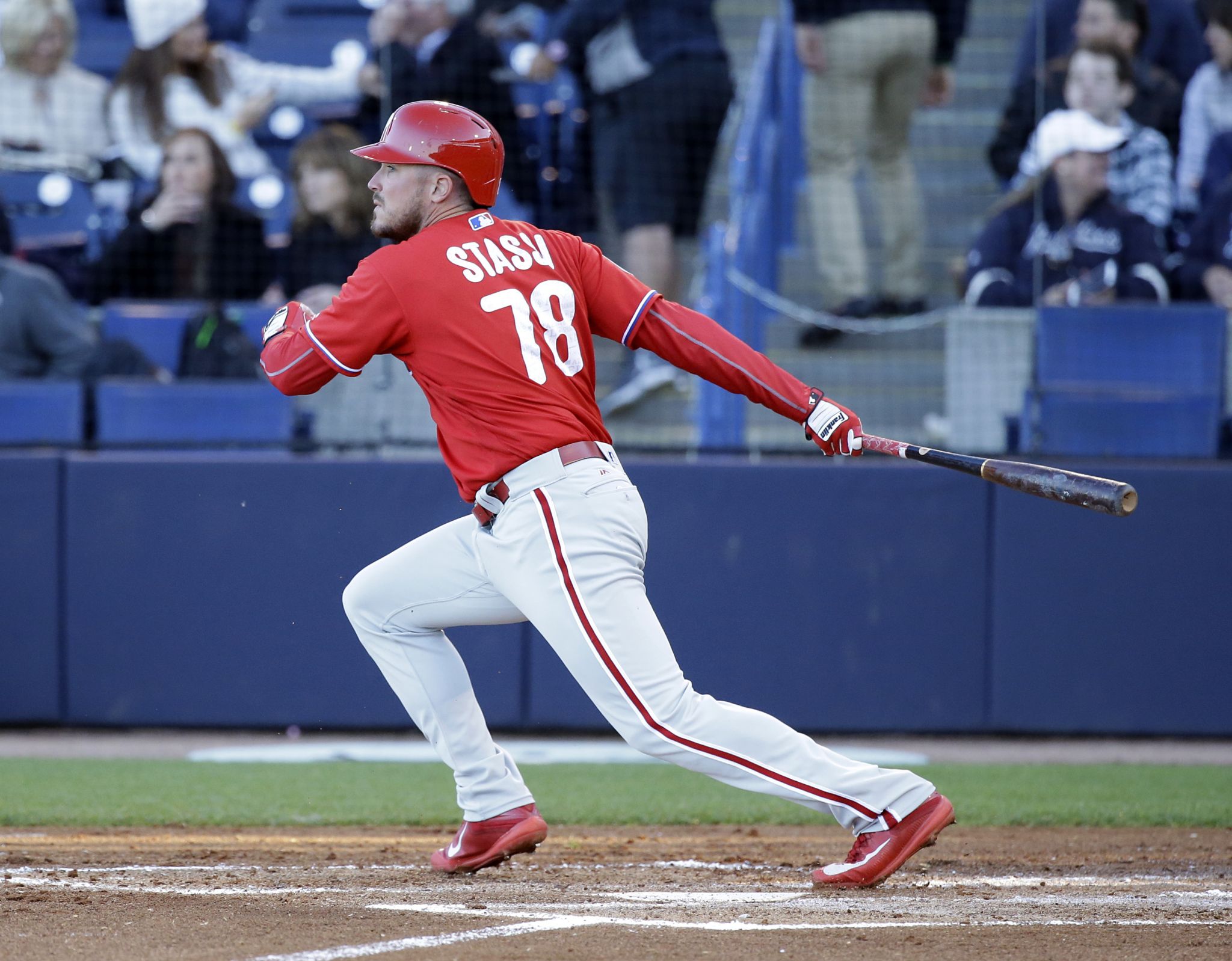 Max Stassi's brother Brock engulfed by emotion after making Phillies