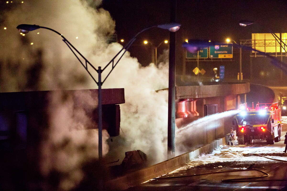 Photos: Blaze Causes Interstate Bridge To Collapse