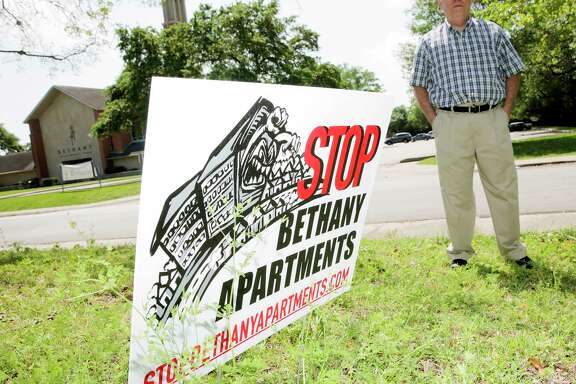 Harold Kidder opposes the Bethany United Methodist Church's proposal to build a 101-unit apartment complex for seniors. He bought his home across the street from the church 40 years ago assuming it would be a good, quiet neighbor.