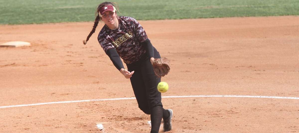 Sara Caterson pitched a complete-game shutout Friday in TAMIU’s 3-0 win over Rogers State. Caterson allowed just two hits in seven innings with two strikeouts.