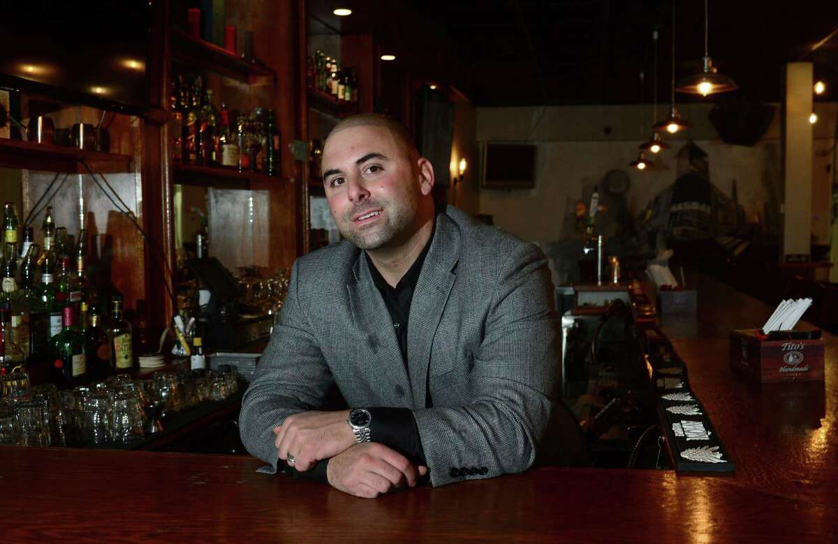 Jason Petrini, owner of MKT Bistro, at his 64 Wall Street location Friday, March 31, 2017, plans an extensive expansion which includes a rooftop dining concept as well as connecting to My Three Sons next door to offer parents more adult fare in Norwalk, Conn.