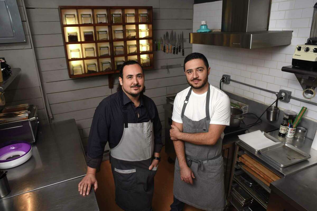 Mixtli chefs and co-owners Rico Torres, left, and Diego Galicia, are bringing take-home taco kits to their celebrated restaurant Mixtli in Olmos Park.