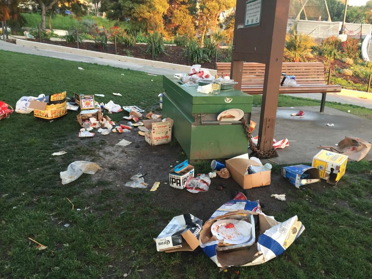 Enough Litter To Fill 460 Bags Of Trash Left Behind By Dolores Park Revelers Over Weekend