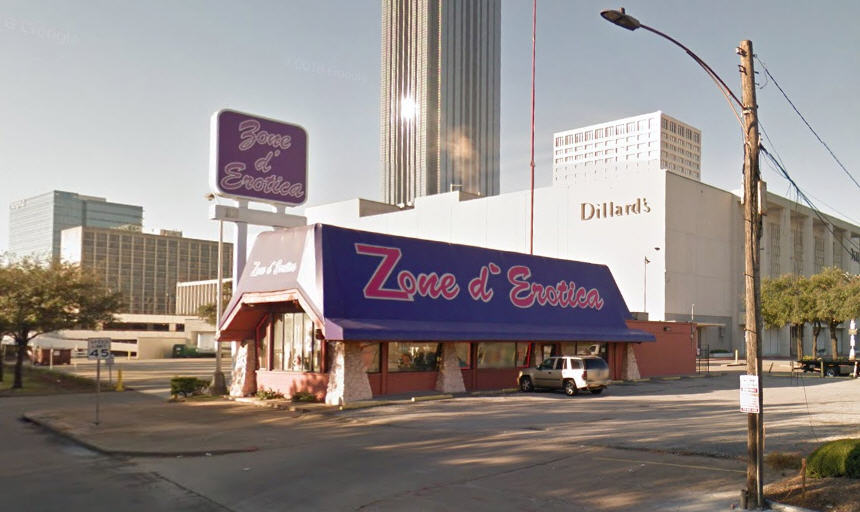 Curiously-located Zone d'Erotica in the Galleria-area is up for lease 
