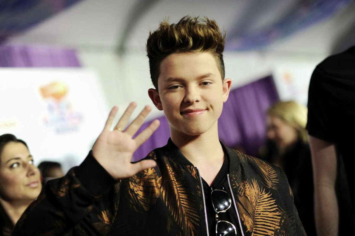 Singer Jacob Sartorius, pictured at Nickelodeon's 2017 Kids' Choice Awards, will entertain his young fans at the Aztec Theatre on Friday.