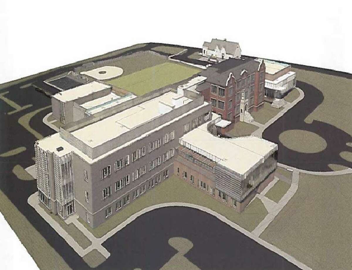 Newly unveiled renderings show the final design of Stamford's new magnet school on Strawberry Hill Avenue.
