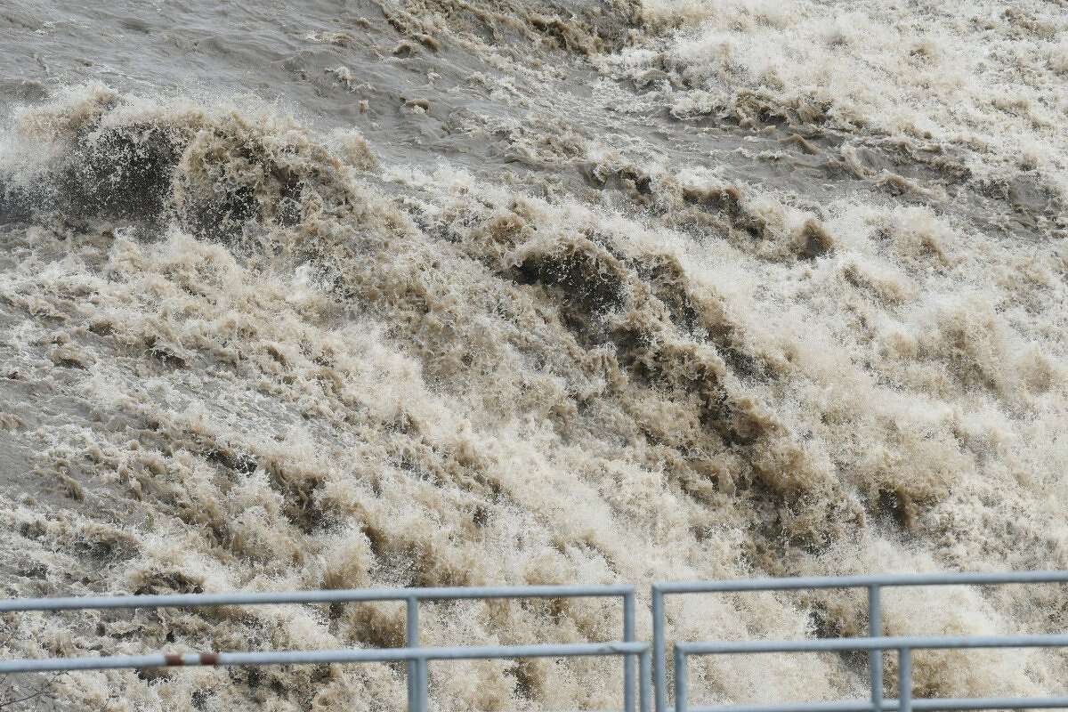   The water a raging at Cohoes Falls on Wednesday as the region braced for the possibility that rain on Thursday could make Wednesday's modest flooding severe. 