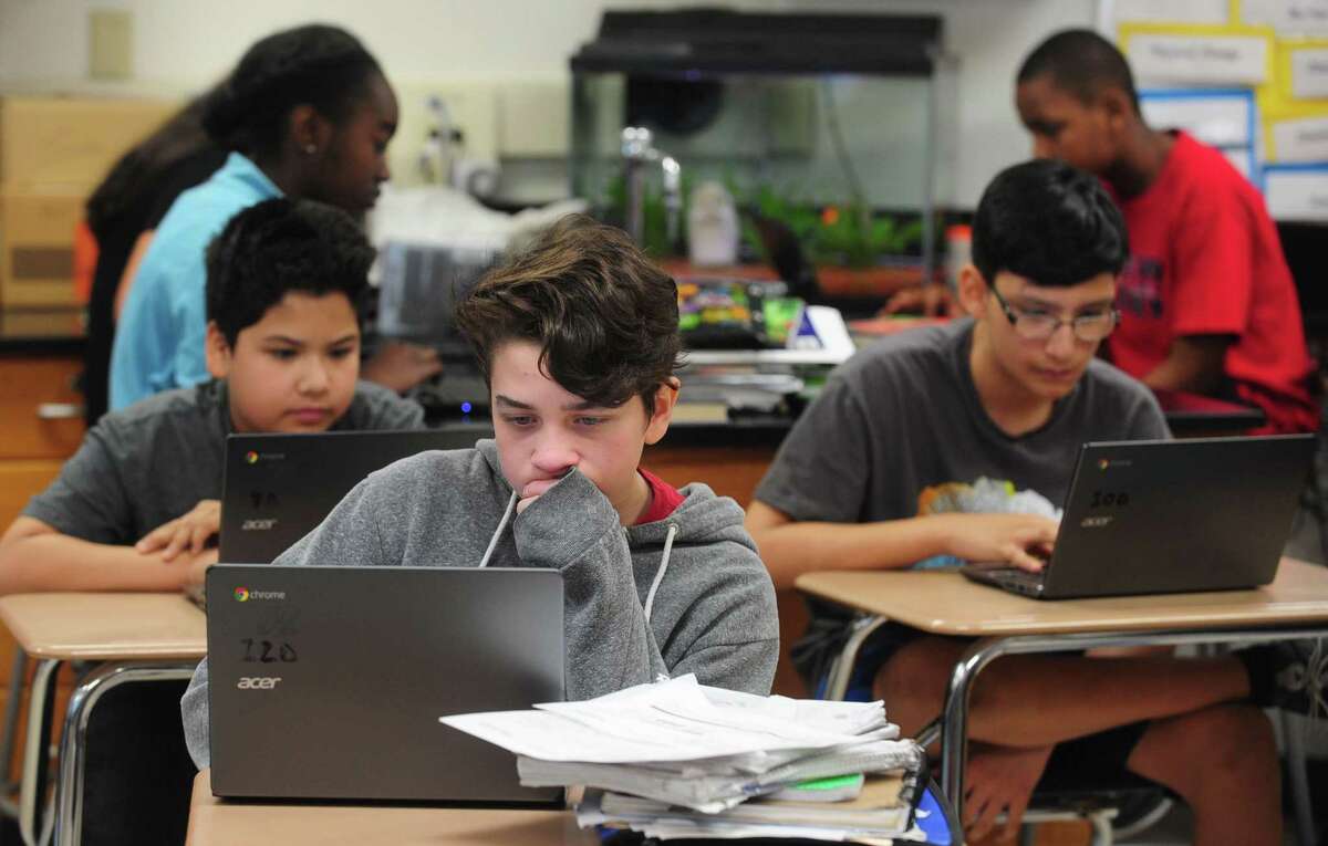 Hour of Code event at Ponus Ridge Middle School