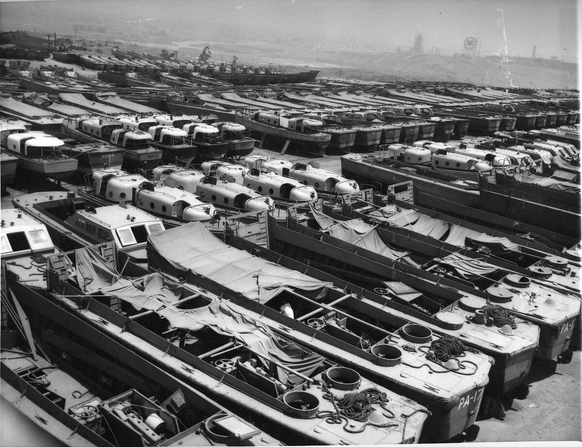 War Assets Administration was in charge of surplus supplies left over from World War II Here, ccloseup shows part of the 2000 craft in the boat pool in San Pedro California Photo dated 8/3/1947 Wide World Photos