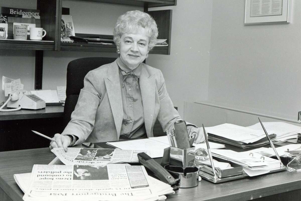 Elizabeth Pfriem, former publisher of the Post Publishing Company, Bridgeport, Conn., Nov. 1984.