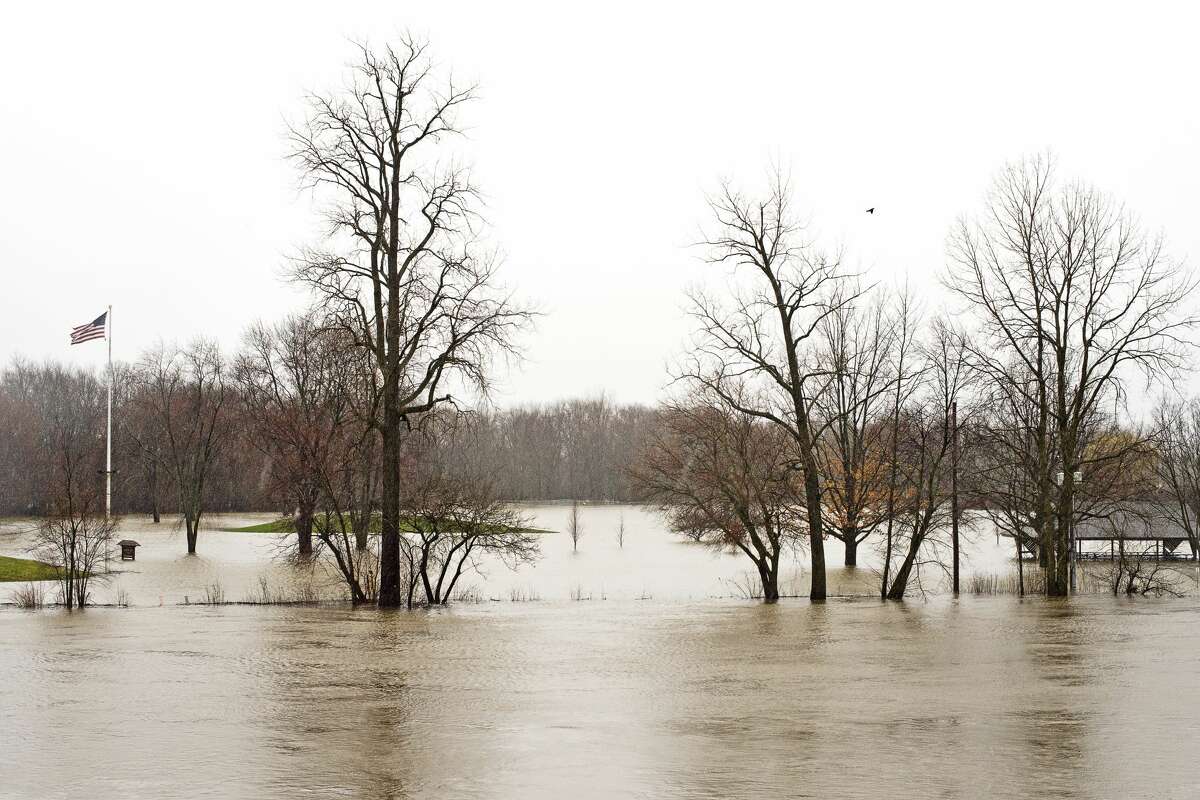 The National Weather Service in Detroit/Pontiac has issued a Flood Watch for Midland, Bay and Saginaw counties, from 7 p.m. Monday through Tuesday morning. The Tittabawassee River is seen here on  Thursday, April 6, flooding Chippewassee Park.