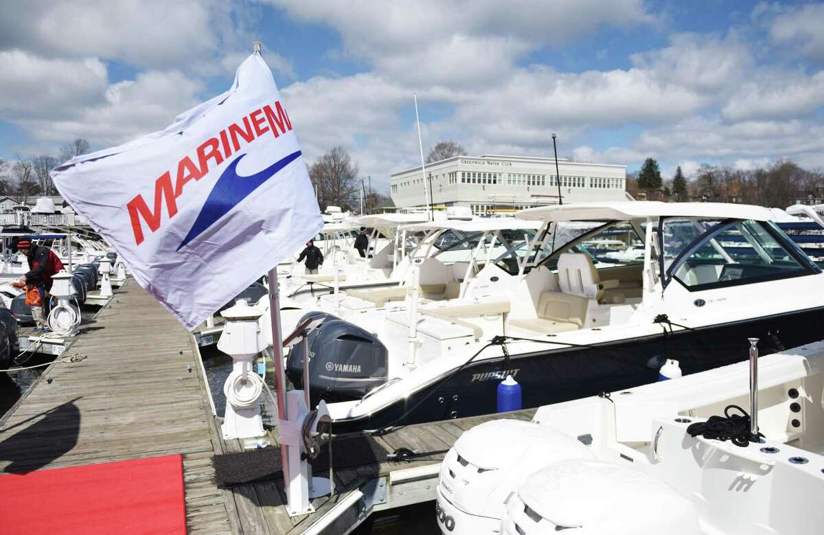 Photos from the Greenwich Boat Show at the Greenwich Water Club in Greenwich, Conn. Sunday, April 3, 2016. The free two-day event featured a selection of new boats from 19 dealers, representing 43 different manufacturers, including a variety of luxury boats, pontoon boats, fishing boats, family boats and more.