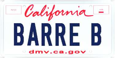 Too Racy For The Road California Vanity License Plates