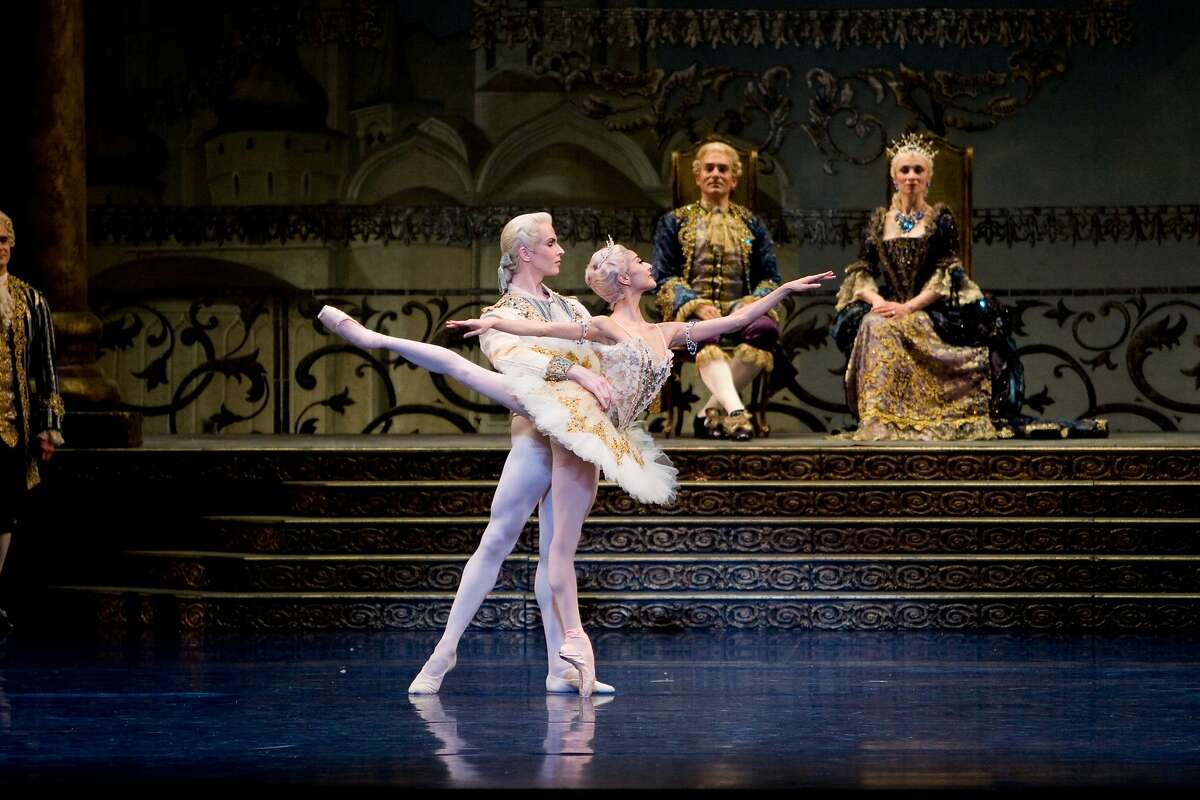 Yuan Yuan Tan and Tiit Helimets as Princess Aurora and her suitor in Helgi Tomasson�s "The Sleeping Beauty," which opens San Francisco Ballet�s 2018 repertory season. Photo: Erik Tomasson