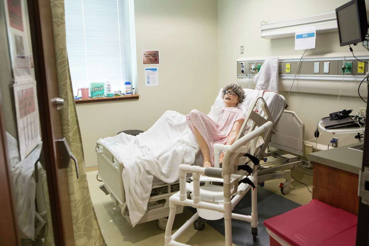 A simulated human patient at the Nursing Allied Health Complex. SAC Nursing celebrated it's 50th Anniversary with a ceremony on Thursday April 6, 2017.
