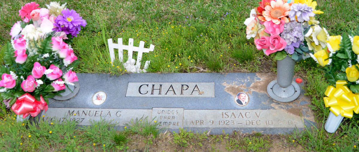 Manuela Chapa is buried next to her husband, in Damon, Tex.