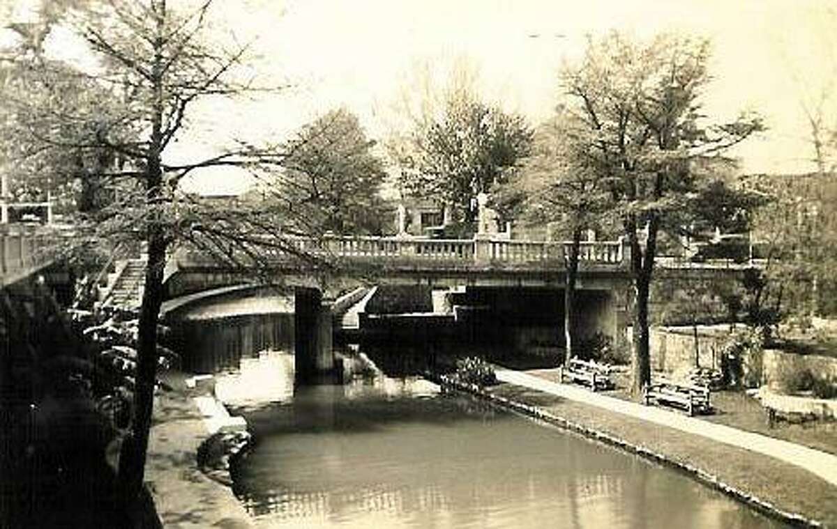 The San Antonio River Walk in 1942.