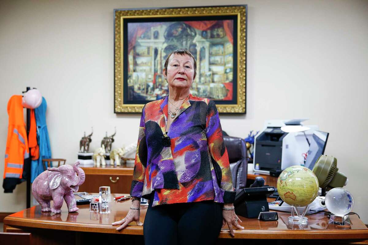 Gorham Group Industrial CEO Marlene Sarras stands in her office Friday, March 31, 2017 in Houston. Sarras relies on the H1B visa program to employ engineers from Argentina to work on specialized fertilizer plants. ( Michael Ciaglo / Houston Chronicle)