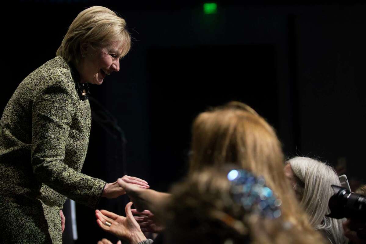 Hillary Clinton encouraged the Annie's List audience gathered in Houston to be politically active. ﻿
