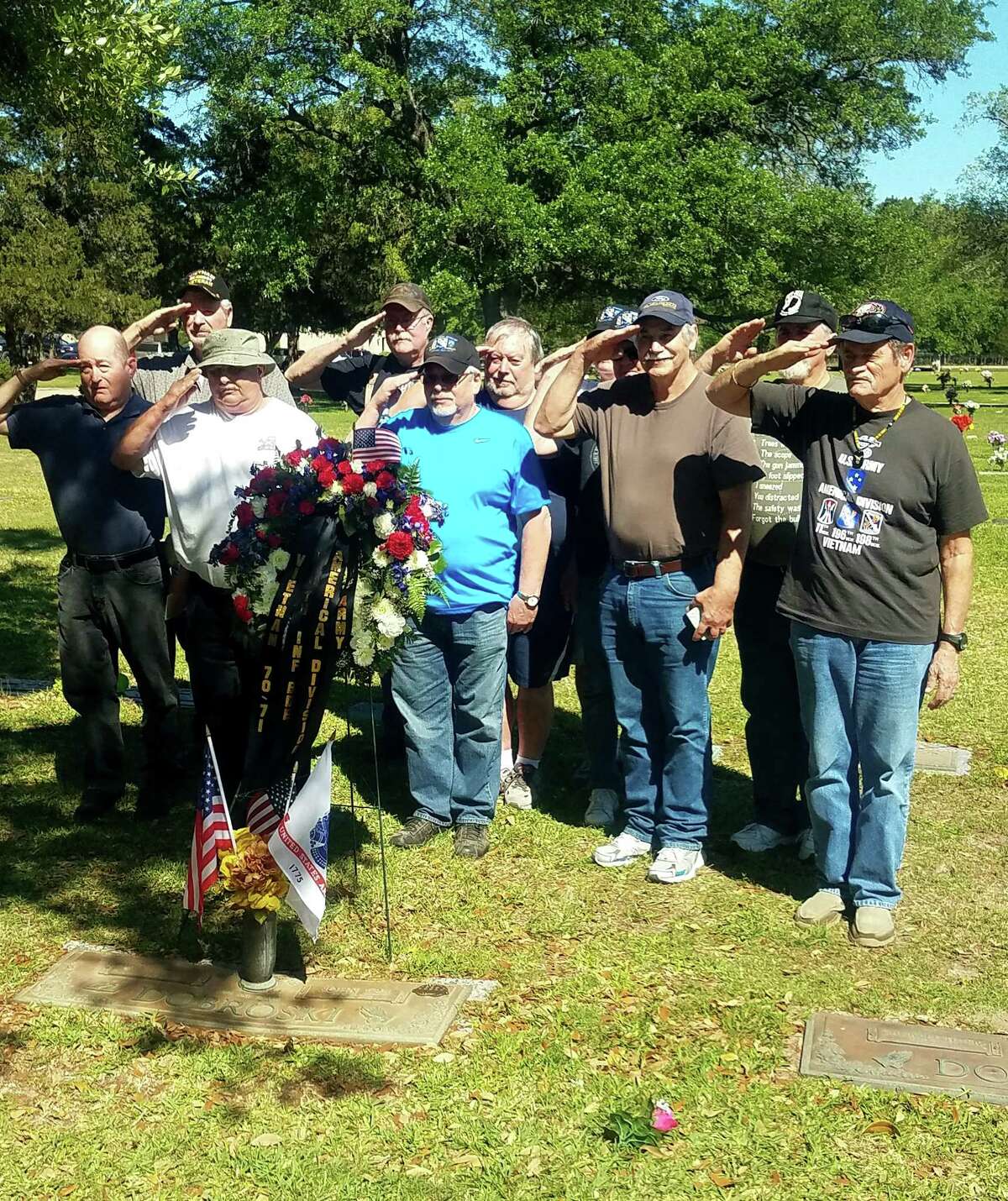 For the last 20 years, about 50 Vietnam veterans have reunited for camping and barbecues across the county. But this month, the veterans met in Willis and traveled with two brothers to Rosewood cemetery in Humble