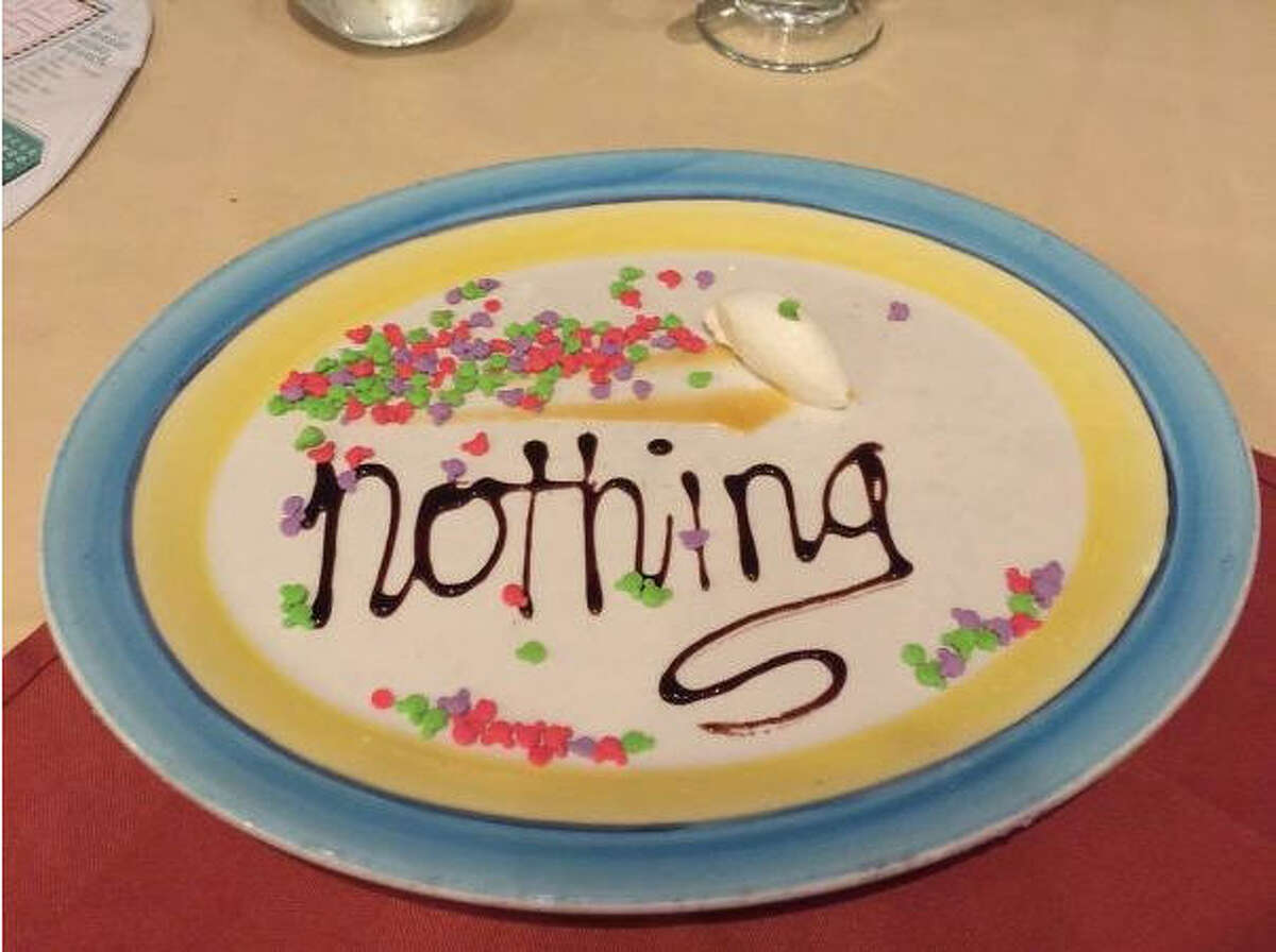 Empty plate When this person asked for "nothing" for desert, they got exactly that on a Disney cruise.
