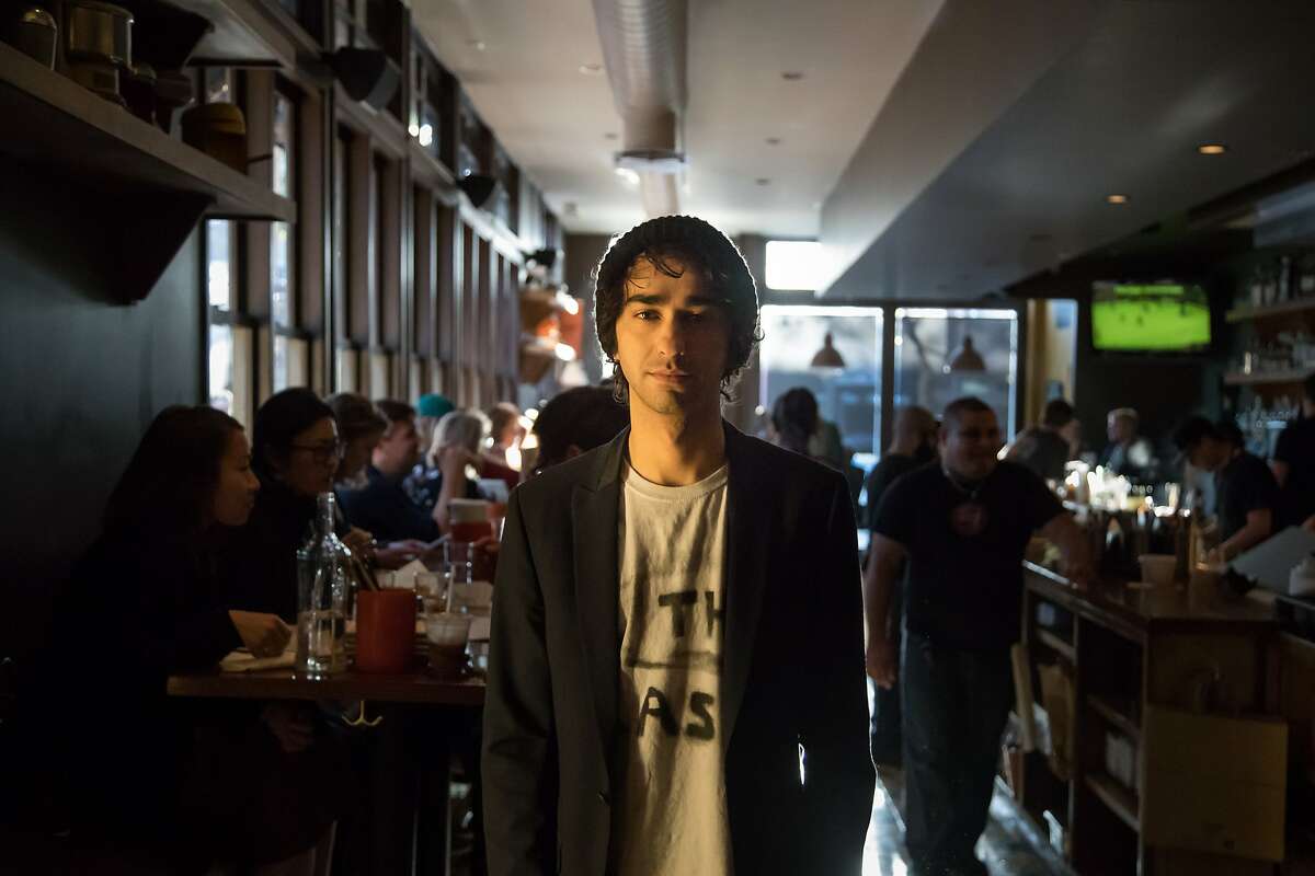 Alex Wolff arrives at the afterparty for "The House of Tomorrow" at Tacolicious on Saturday, April 8, 2017 in San Francisco, Calif.