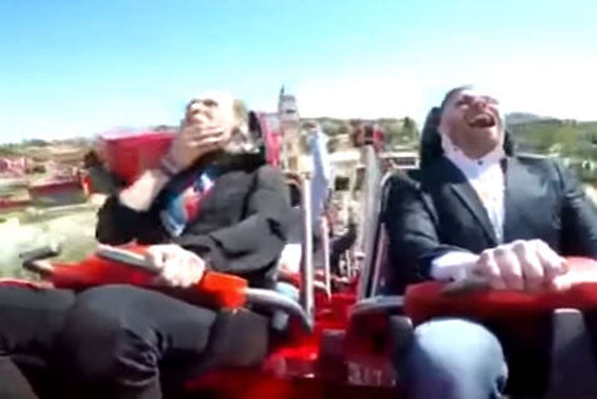 Video As roller coaster speeds along, rider struck by bird