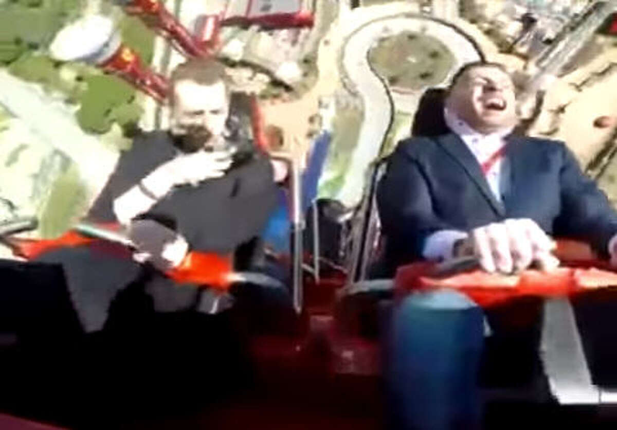 Video As roller coaster speeds along, rider struck by bird