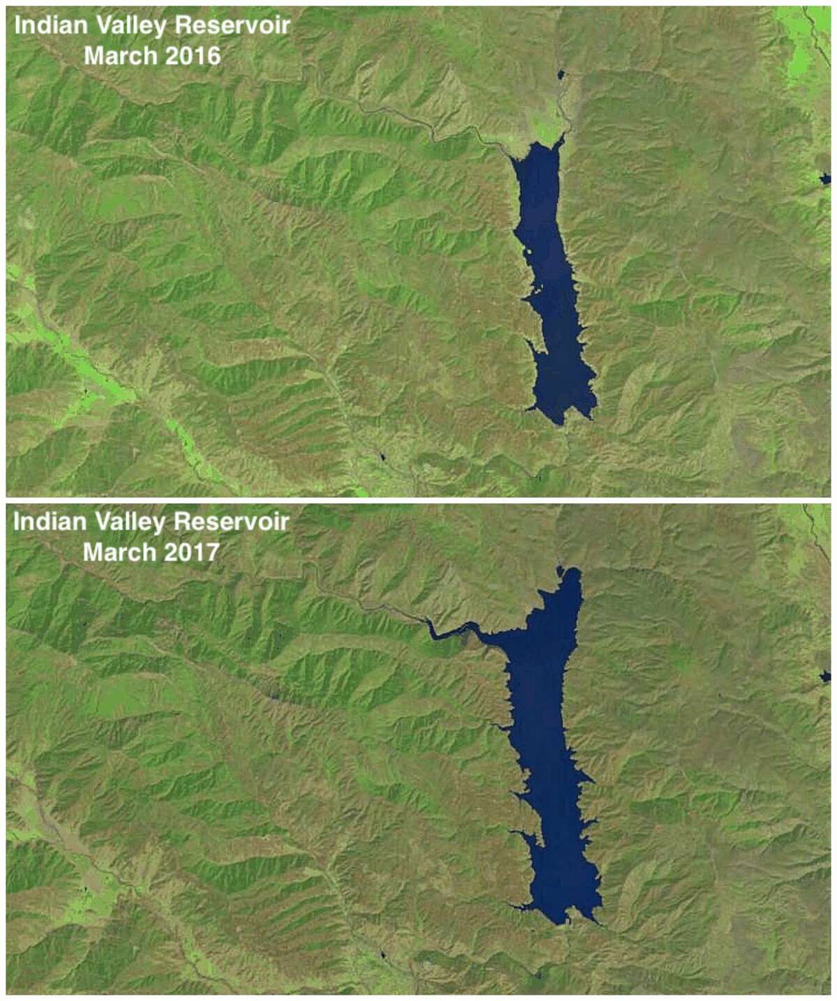See California reservoirs fill up in these beforeandafter images