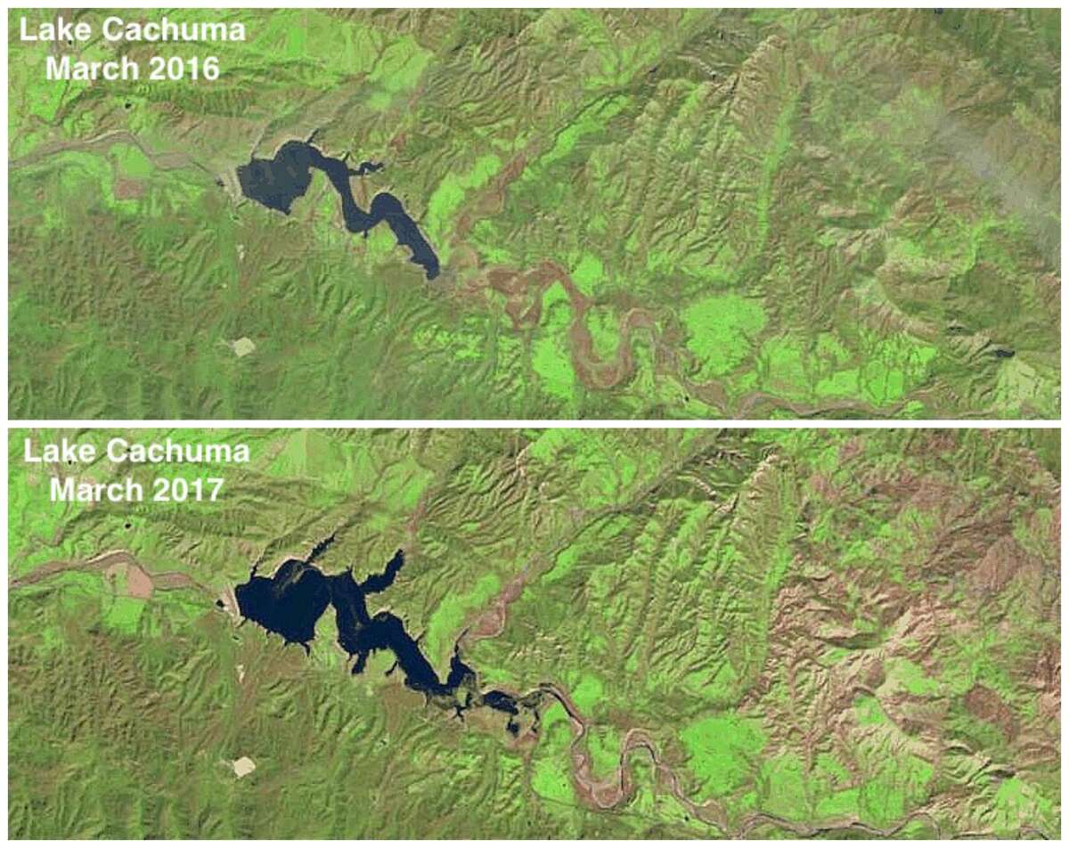 See California reservoirs fill up in these beforeandafter images