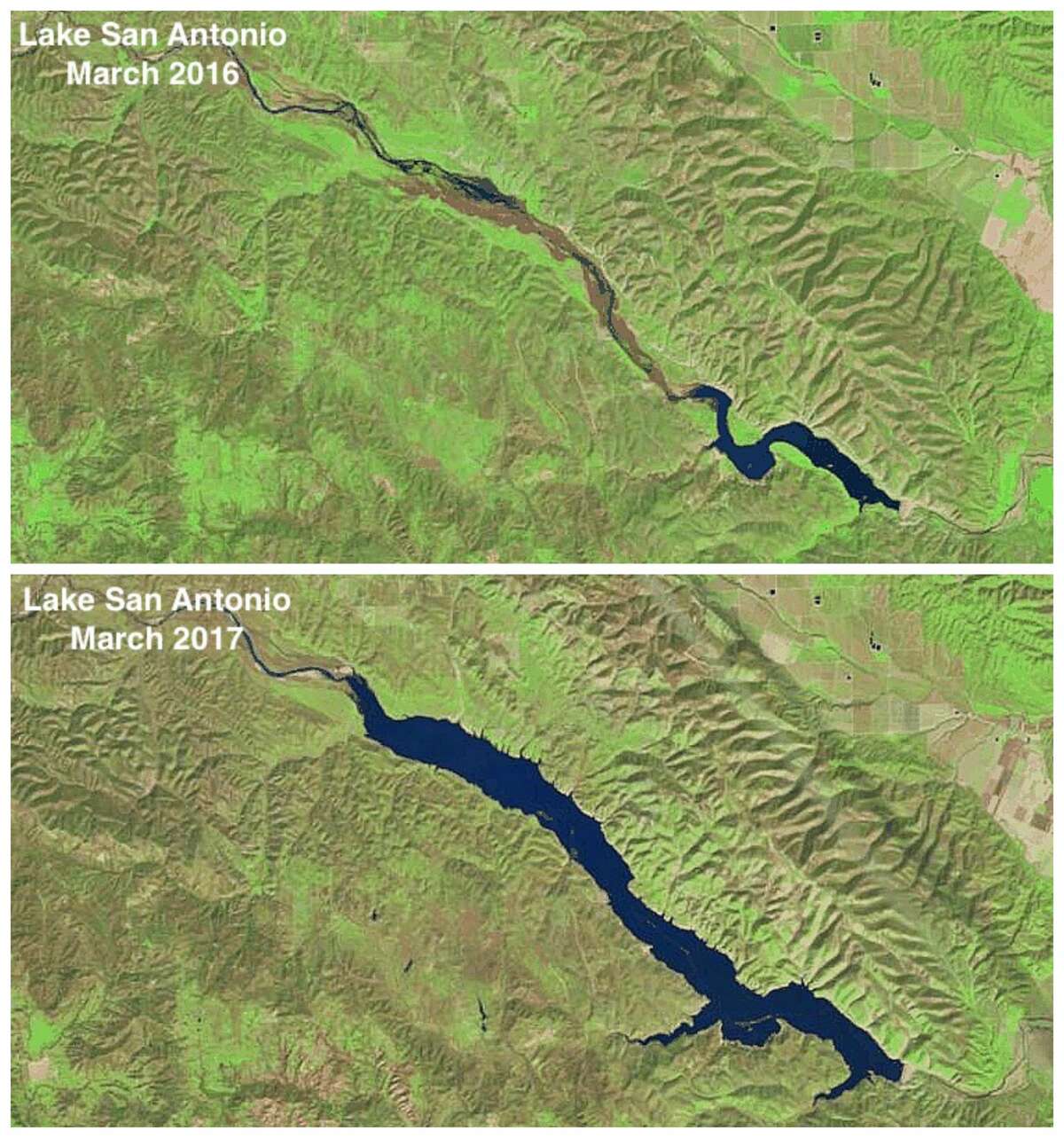 See California reservoirs fill up in these beforeandafter images