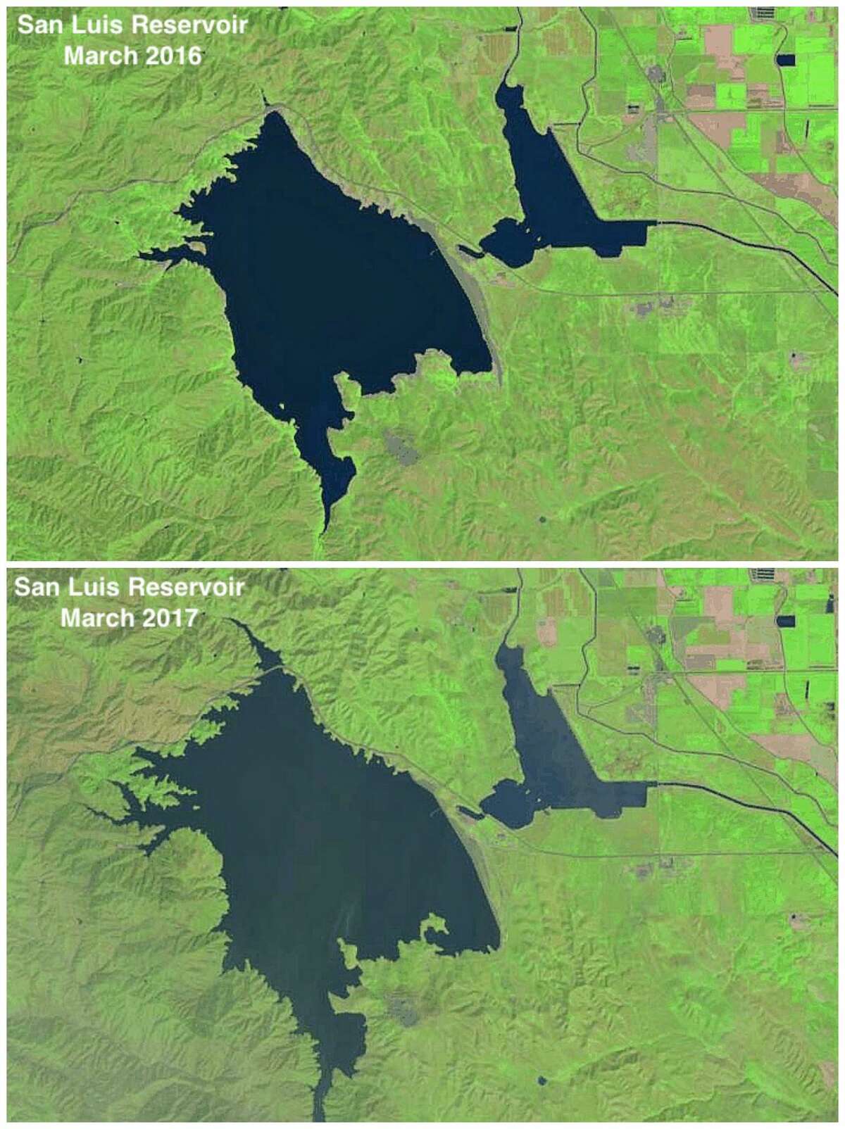 See California reservoirs fill up in these beforeandafter images