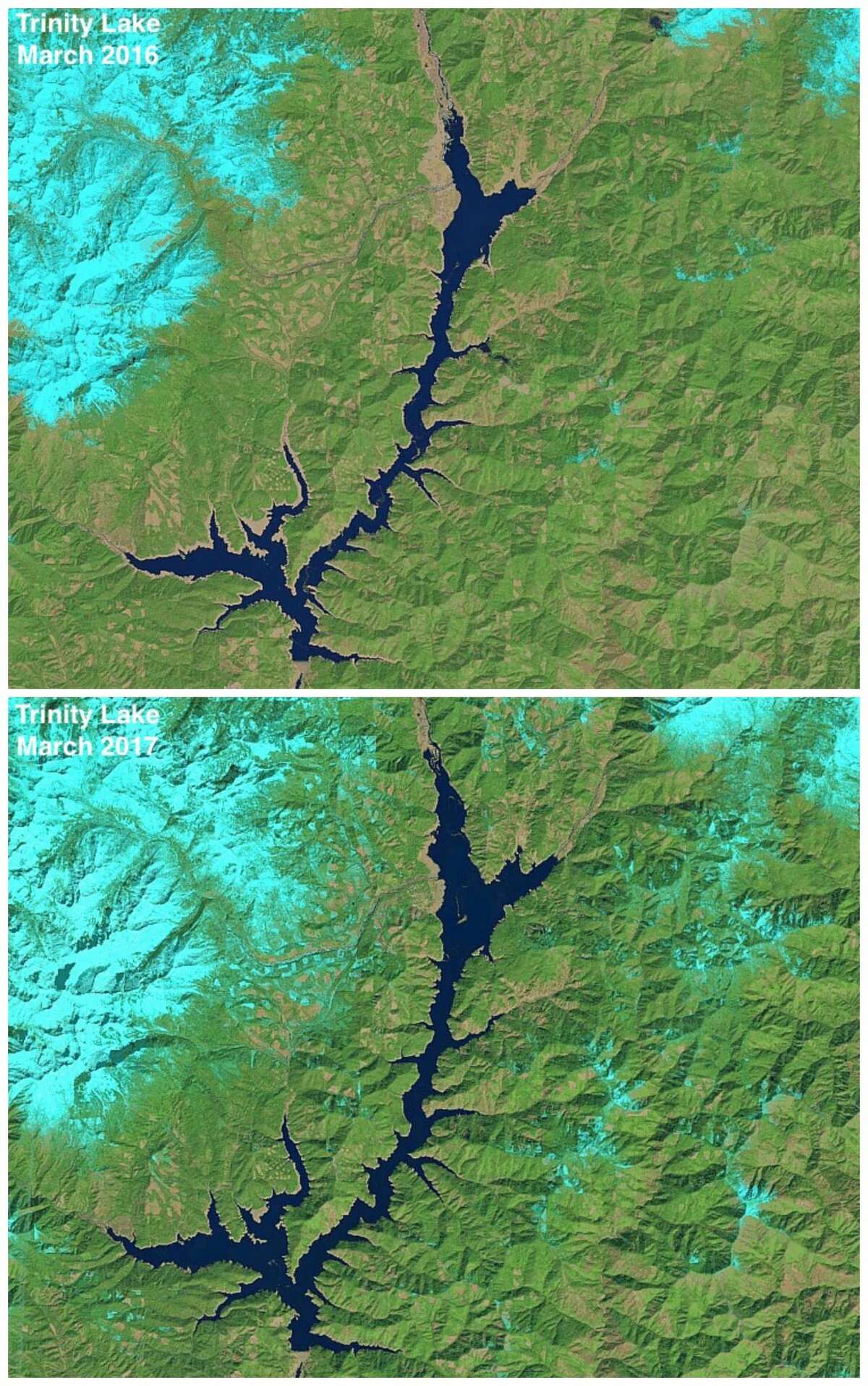 See California reservoirs fill up in these beforeandafter images