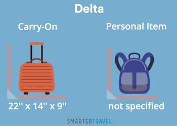 personal item size delta airlines